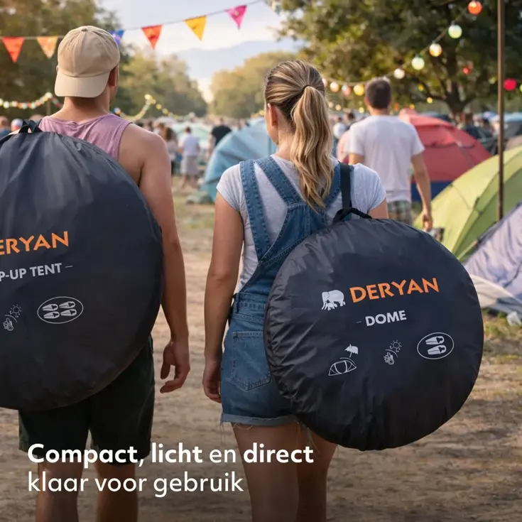 Dome Pop Up Tent - 2 Persoons - 2000MM waterkolom