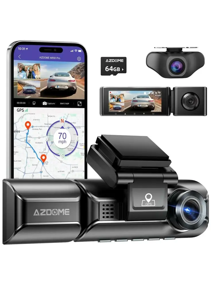 M770 Pro 3CH 4K Wifi GPS 64gb dashcam