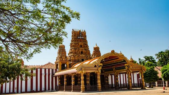 hindu temple (Nallur Kandaswamy Kovil) in Jaffna in Sri Lanka