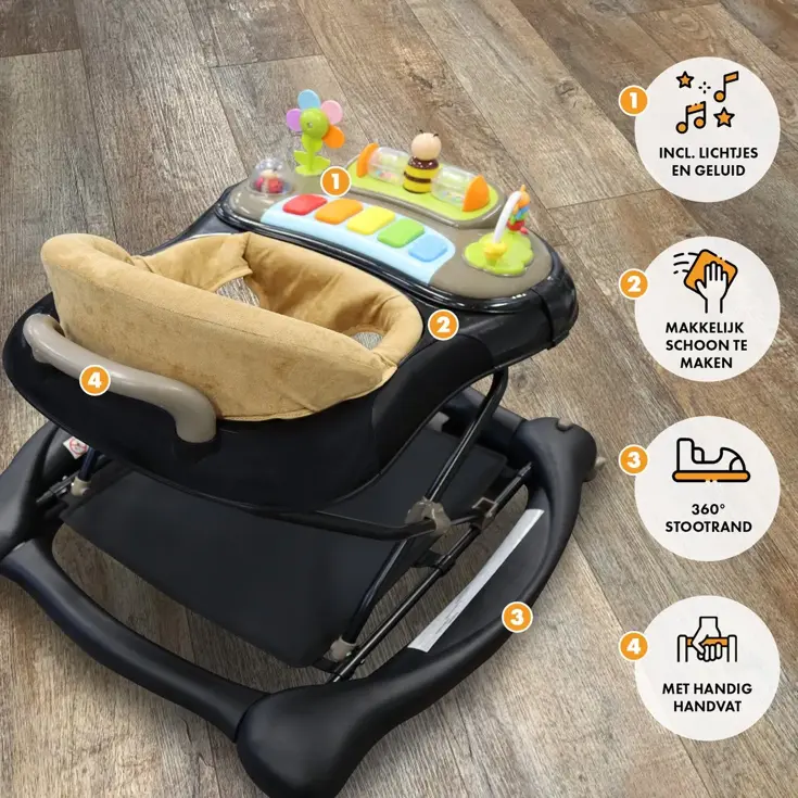 Luxe 4-in-1 Loopstoel - Inklapbaar - Met speelset