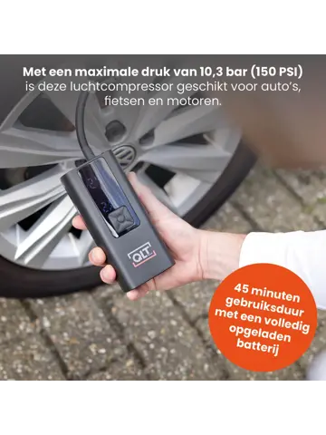 Luchtcompressor en Powerbank - 10,3 Bar