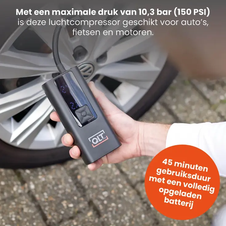 Luchtcompressor en Powerbank - 10,3 Bar
