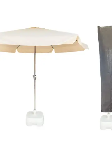 CUHOC Parasol Beige Ø3m + grote Voet en hoes