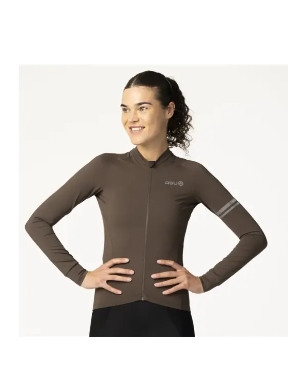 Solid Fietsshirt Lange Mouwen Performance  Dames