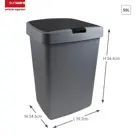 Delta - Prullenbak + klepdeksel - 50L zwart