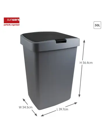 Delta - Prullenbak + klepdeksel - 50L