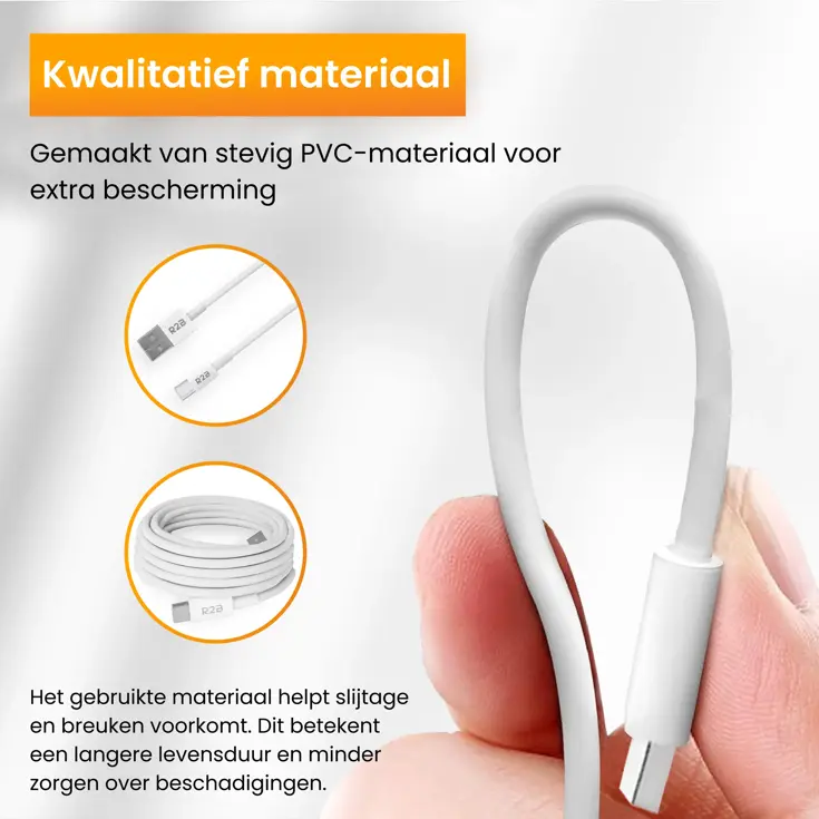 USB-A naar USB-C Kabel - 2 Meter