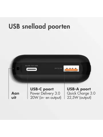 Compact Powerbank 10.000 mAh