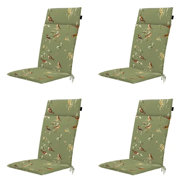 Aria - Tuinstoelkussen Hoge Rug - Set van 4