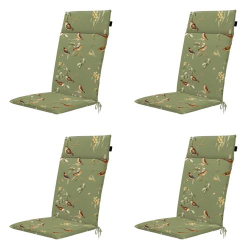 Aria - Tuinstoelkussen Hoge Rug - Set van 4