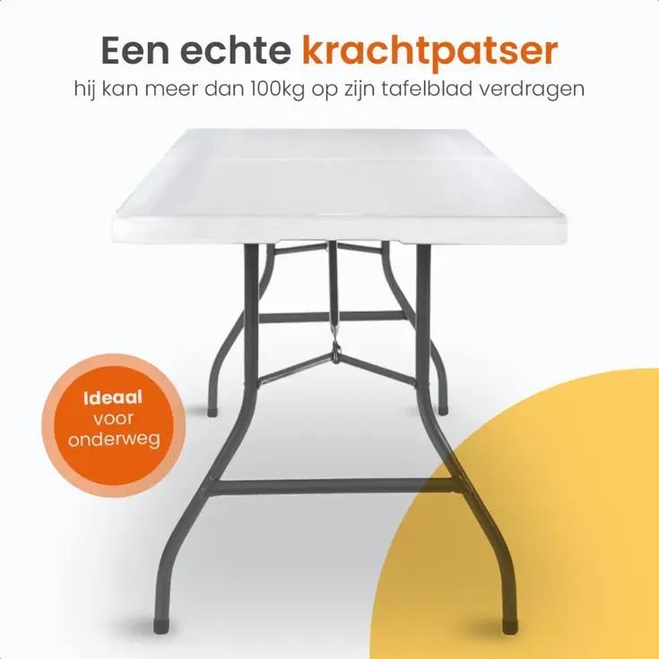 Inklapbare Tafel - Weerbestendig - 180x70x74cm