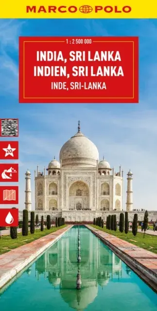 Marco Polo wegenkaart India, Sri Lanka, Nepal, Bangladesh