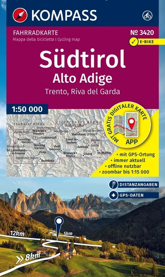 Fietskaart FK 3420 Südtirol