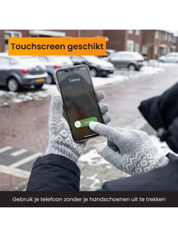 Touchscreen Handschoenen Winter - Grijs