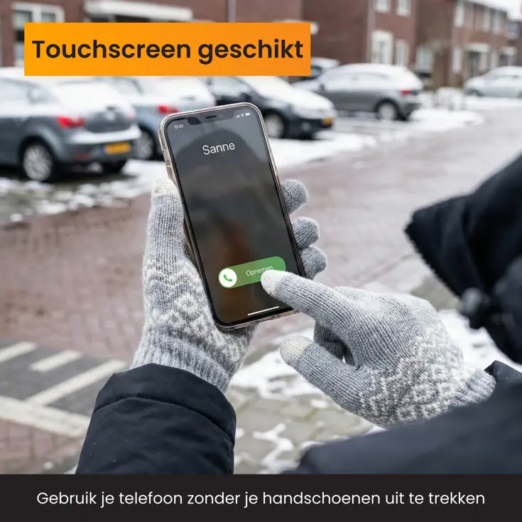 Touchscreen Handschoenen Winter - Grijs
