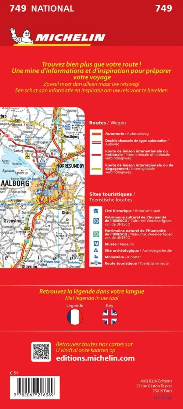 Wegenkaart National 749 Denemarken