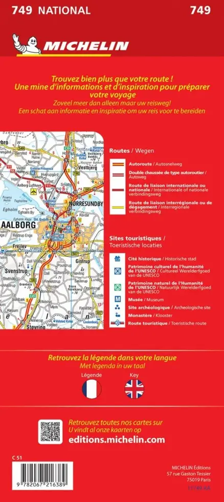 Wegenkaart National 749 Denemarken