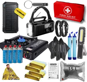 Noodpakket XXL-Noodradio, Kooktoestel & Powerbank