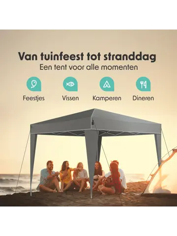 Partytent Plus – 3x3 m – Grijs