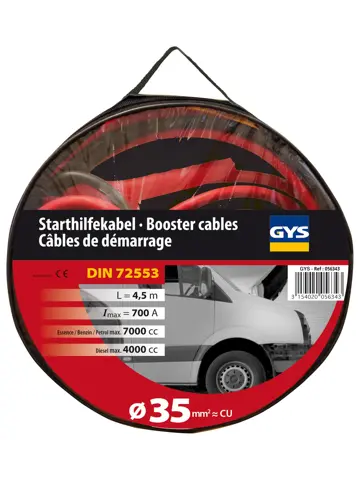 Startkabels 700A - Geïsoleerd - 4,5m