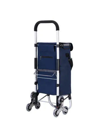 40L boodschappentrolley met trapwielen