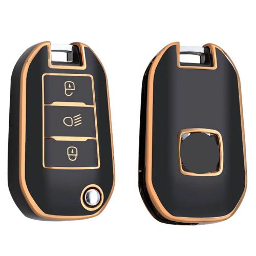 TPU Sleutelhoesje voor Citroën goud A3B