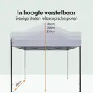 LifeGoods Partytent met Zijwanden - 3x3 m