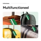 Aluminium kofferlabels – 4 stuks – Groen