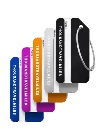 Aluminium kofferlabels – 5 stuks