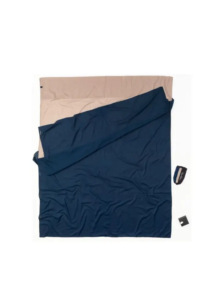 Cocoon Travelsheet Dubbel Zijde Donkerblauw