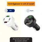 R2B Autolader USB C & USB A - Snellader - Wit