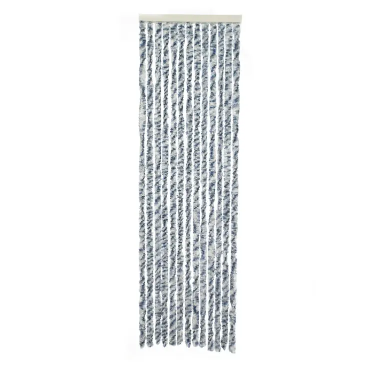 Chenille Rain grijs/blauw 56x185cm