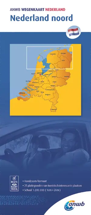 ANWB Wegenkaart Nederland noord