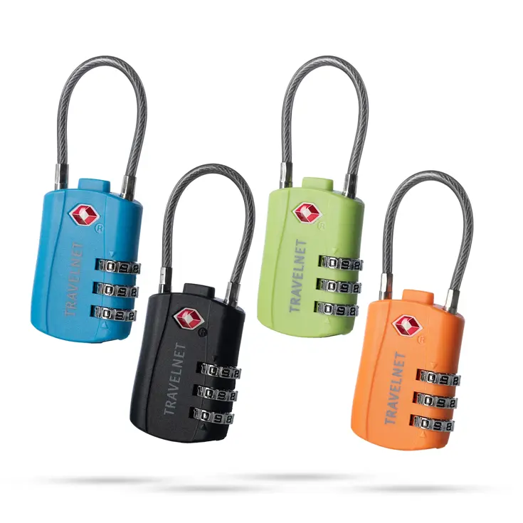 Travelnet TSA Reisslot met Cijfercode Set van 4