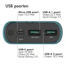 Powerbank 20.000 mAh 22.5w Snellader