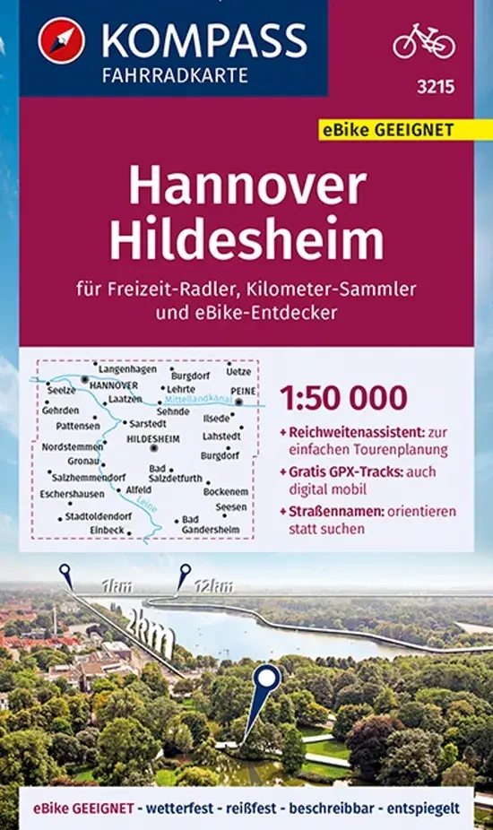 Fietskaart FK 3215 Hannover - Hildesheim