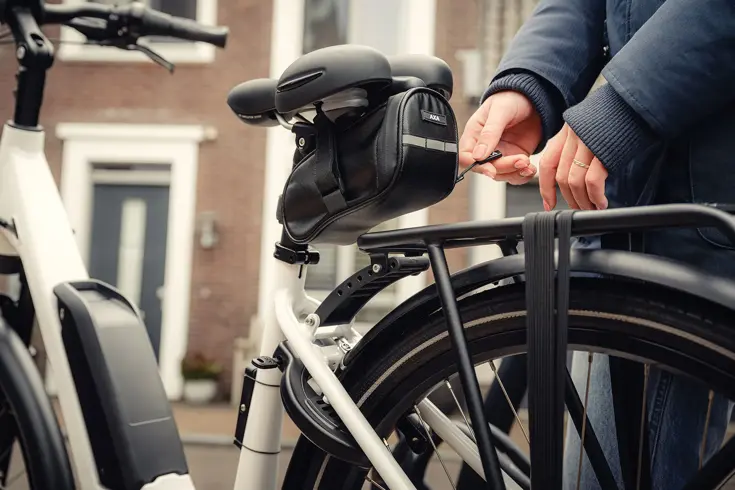 Speciaal ontworpen zadeltas voor kettingslot