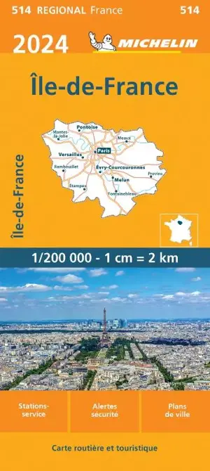 Michelin Wegenkaart 514 Île-de-France 2024