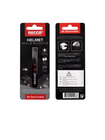 Recco reflector voor helm