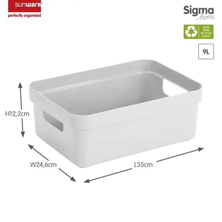 Sigma home - Opbergbox - 9L - 6-delig