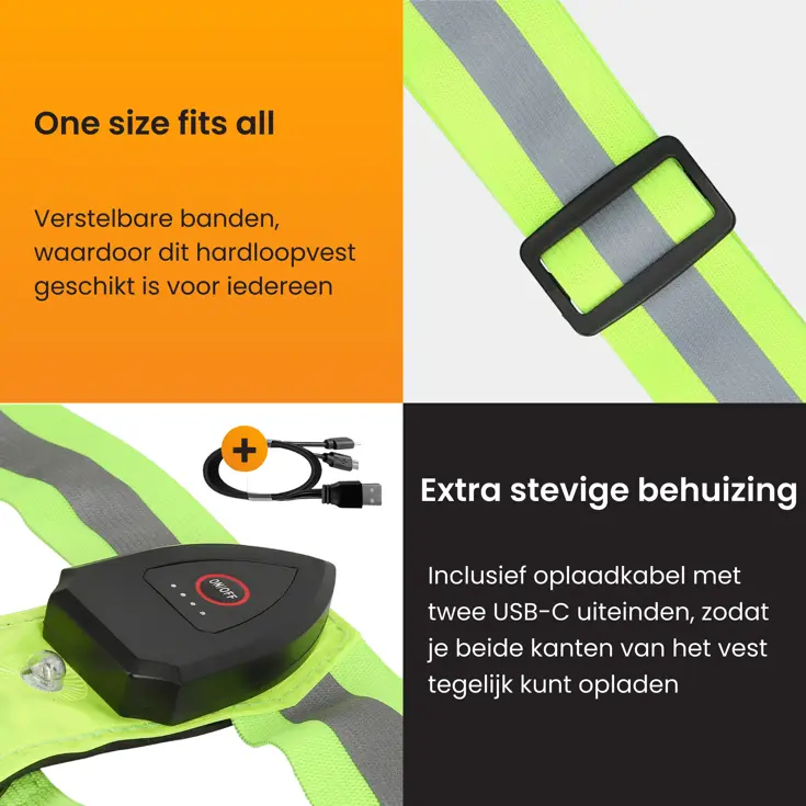 Hardloopvest met Opbergvak - Verlichting