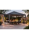 Partytent 3x3 m grijs - waterafstotend met frame