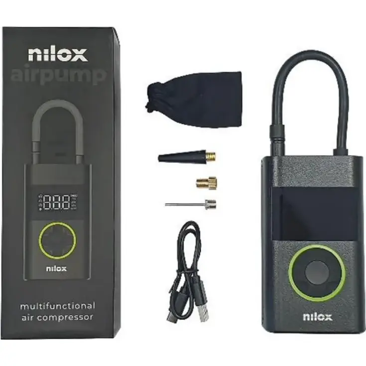 Nilox mini compressor pomp multifunctioneel