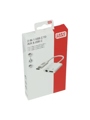 Carpoint 2 in 1 Adapter USB-C > AUX & USB-C