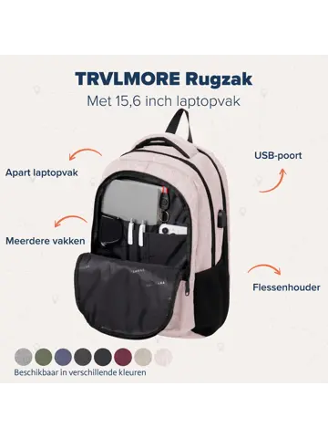 TRVLMORE Rugtas - 28L - 15,6 Inch