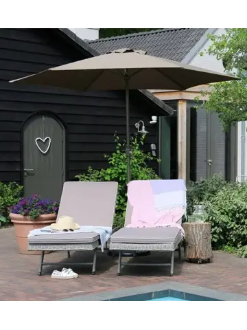 Parasol Luxe 6-ribs - Ø 300cm - taupe