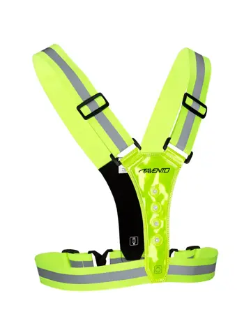 Led sportvest - oplaadbaar - Fluorgeel