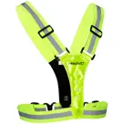 Led sportvest - oplaadbaar - Fluorgeel