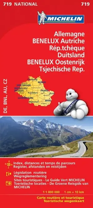 Michelin wegenkaart 719 Benelux / Duitsland / Oostenrijk