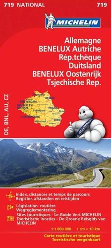 wegenkaart 719 Benelux / Duitsland / Oostenrijk
